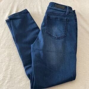 Kenneth Cole Jeans Womens 27 Blue Skinny Dark Wash Stretch Midrise Casual City